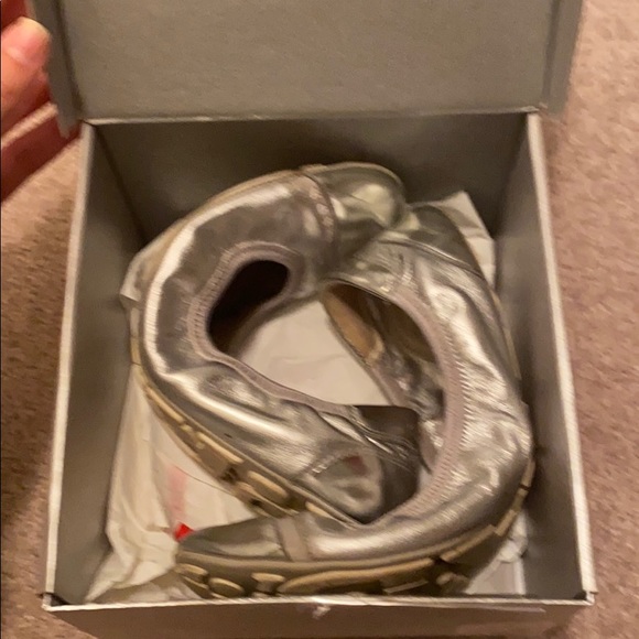 Prada Buffalo Dance Argento Ballet Flats - Picture 5 of 7